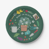 Baby in Bloom Growing Garden Kinderdusche Pappteller (Vorderseite)