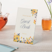 Baby in Bloom Guest Book Tabletop Sockelschild (In SItu)