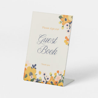 Baby in Bloom Guest Book Tabletop Sockelschild
