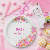 Baby in Bloom helle Sommerdusche Pappteller (Party)