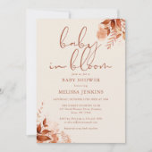 Baby in Bloom Herbst Babydusche Einladung (Vorderseite)