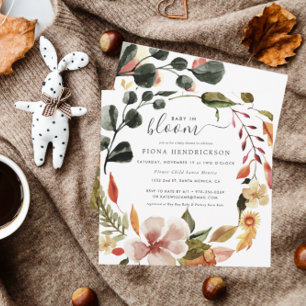 Baby in Bloom Herbstliche Blumen Baby Shower