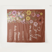 Baby in Bloom Hintergrund Wildblume Kinderdusche Wandteppich (Vorderseite (Horizontal))