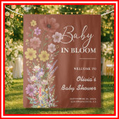 Baby in Bloom Hintergrund Wildblume Kinderdusche Wandteppich
