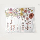 Baby in Bloom Hintergrund Wildblume Kinderdusche Wandteppich (Vorderseite (Horizontal))