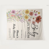 Baby in Bloom Hintergrund Wildblume Kinderdusche Wandteppich (Vorderseite (Horizontal))