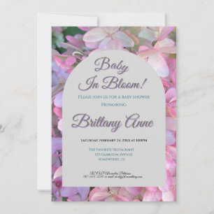 Baby in Bloom Hortensien-Baby-Shower-Einladung Einladung