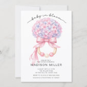 Baby in Bloom Hydrangea Baby Shower Invite Einladung (Vorderseite)