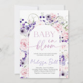 Baby in Bloom Invitation Baby Dusche Einladung (Vorderseite)