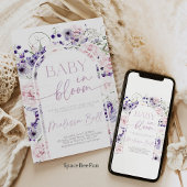 Baby in Bloom Invitation Baby Dusche Einladung
