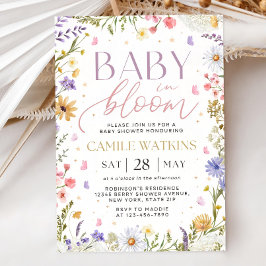 Baby in Bloom Invitation, Baby Shower Invitation, Einladung