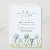 Baby in Bloom Junge Dusche Einladung (Vorderseite)
