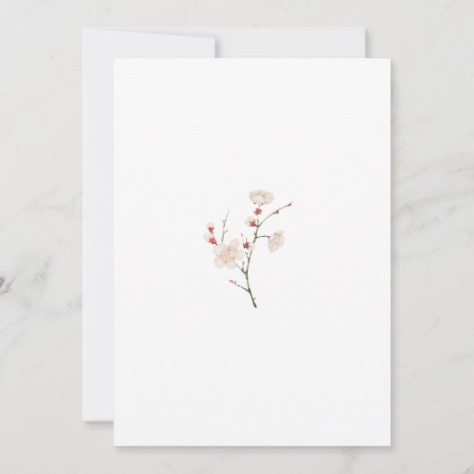 Baby in Bloom Kirry Blossom Dusche Einladung (Rückseite)