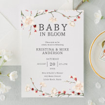 Baby in Bloom Kirry Blossom Dusche Einladung