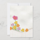 Baby in Bloom Kleine Blume Kinderdusche Einladung (Rückseite)