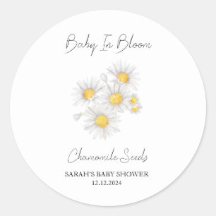 Baby in Bloom l Chamomile Seeds Kinderdusche Runder Aufkleber