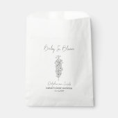 Baby in Bloom l Delphinium Säuglingsdusche Geschenktütchen (Vorderseite)