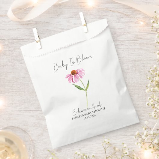 Baby in Bloom l Echinacea Samen Baby Dusche Geschenktütchen (Ausgeschnitten)