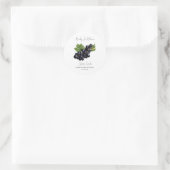 Baby in Bloom l Grape Seeds Kinderdusche Runder Aufkleber (Tasche)
