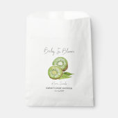 Baby in Bloom l Kiwi Seeds Baby Dusche Geschenktütchen (Vorderseite)