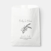 Baby in Bloom l Lavender Seeds Baby Dusche Geschenktütchen (Vorderseite)