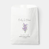 Baby in Bloom l Lavender Seeds Baby Dusche Geschenktütchen (Vorderseite)