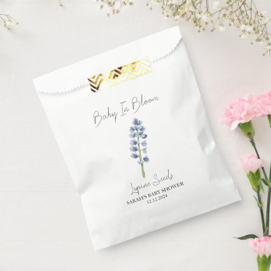 Baby in Bloom l Lupine Seeds Kinderdusche Geschenktütchen (Versiegelt)