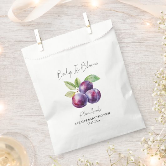 Baby in Bloom l Plum Seeds Babydusche Geschenktütchen (Ausgeschnitten)