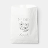 Baby in Bloom l Poppy Seeds Kinderdusche Geschenktütchen (Vorderseite)