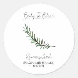 Baby in Bloom l Rosemary Seeds Kinderdusche Runder Aufkleber