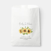 Baby in Bloom l Sunflower Seeds Baby Dusche Geschenktütchen (Vorderseite)