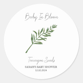 Baby in Bloom l Tarragon Seeds Kinderdusche Runder Aufkleber