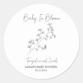 Baby in Bloom l Vergiss mich nicht Seeds Baby Dusc Runder Aufkleber (Vorderseite)