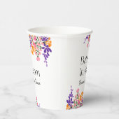 Baby in Bloom Lebendige Frühlingsblumen Babydusche Pappbecher (Rechts)