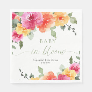 Baby in Bloom leuchtend Frühling Sommerdusche Serviette