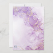 Baby in Bloom Lila Floral Baby Dusche Einladung (Rückseite)