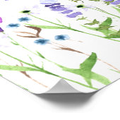 Baby in Bloom Lila Wildblume Blume Bar Poster (Ecke)