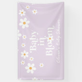 Baby in Bloom Lilac Daisy Boho Duschbanner Banner (Vertikal)