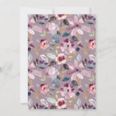 Baby in Bloom Lilac Floral Baby Dusche Einladung (Rückseite)