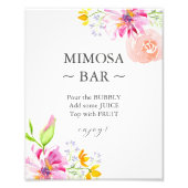 Baby In Bloom Mimosa Bar Sign Fotodruck (Vorne)