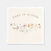 Baby in Bloom Minimalistisch florale Napkins Serviette (Vorderseite)