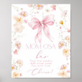 Baby in Bloom Momosa Bar Pink Bow Poster (Vorne)