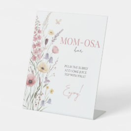 Baby in Bloom Momosa Wildflowers Sign Sockelschild