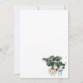 Baby in Bloom Mutter & Baby Boy Potted Pflanze Einladung (Rückseite)