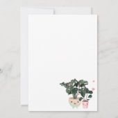 Baby in Bloom Mutter & Baby Girl Potted Pflanze Einladung (Rückseite)
