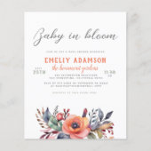 Baby in Bloom Niedlich Peach Garden Rustikal (Vorderseite)