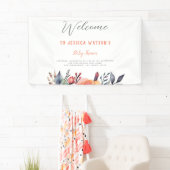 Baby in Bloom Niedlich Peach Garden Rustikal Banner (Insitu)