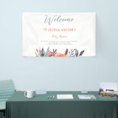 Baby in Bloom Niedlich Peach Garden Rustikal Banner (Messeveranstaltung)