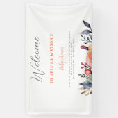 Baby in Bloom Niedlich Peach Garden Rustikal Banner (Vertikal)