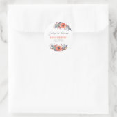 Baby in Bloom Niedlich Peach Garden Rustikal Runder Aufkleber (Tasche)